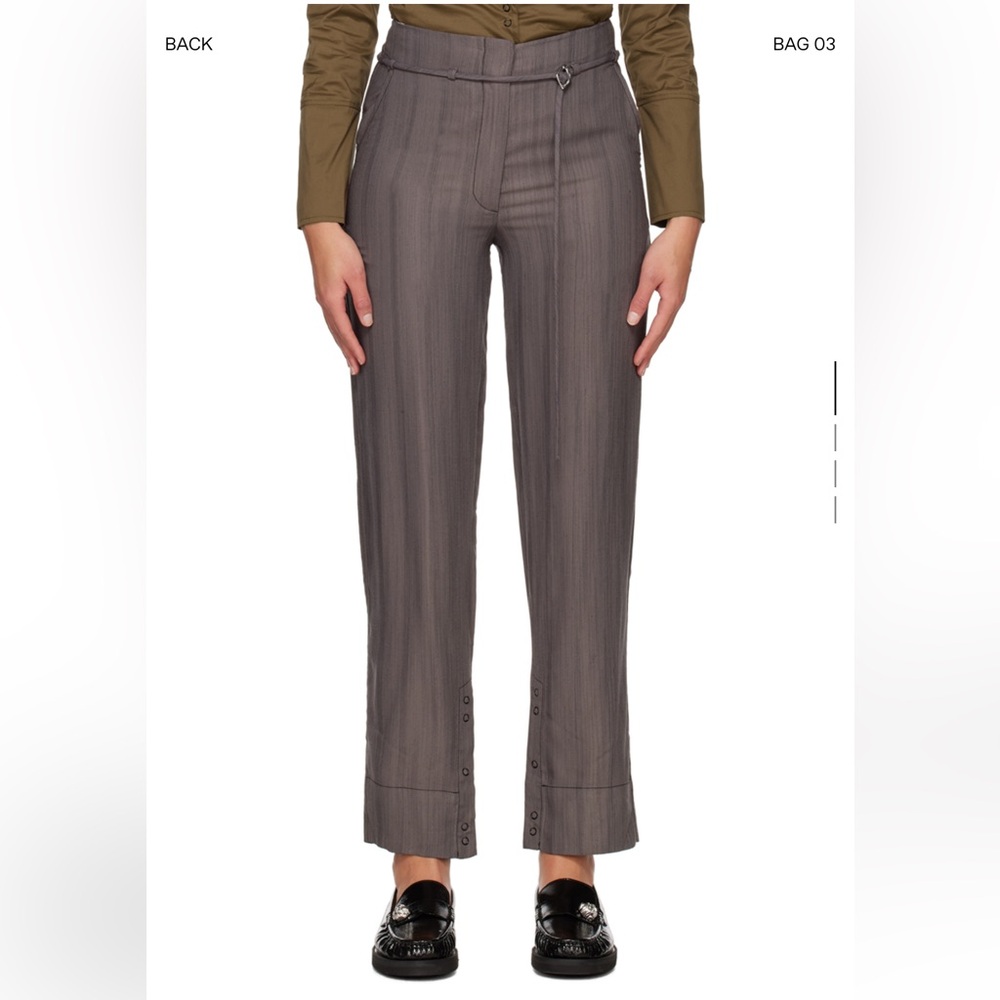 GANNI Gray Drapey Trousers